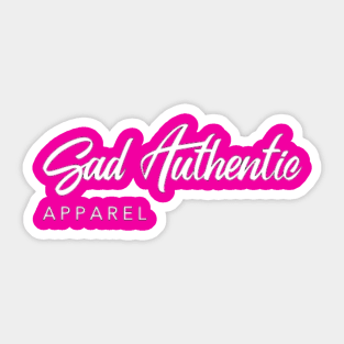 Sad Authentic Apparel Sticker - Pink Sticker